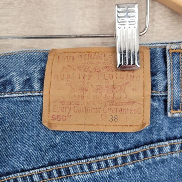 Levi's 560 Loose Fit Vintage Y2K  Classic Blue Denim Shorts Jorts Men's - Picture 3 of 8